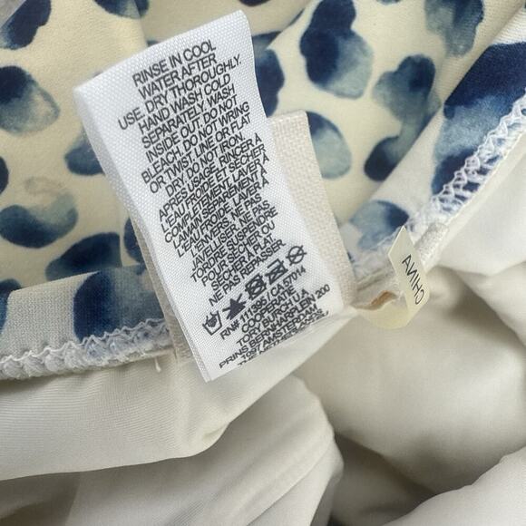 TORY BURCH Bandeau Strapless One Piece Swimsuit Blue Designer Resort Vacation M - Picture 10 of 10